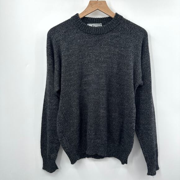 Artesanias‎ Illary Baby Alpaca Crew Neck Sweater in Marled Black Size Large - Picture 1 of 6